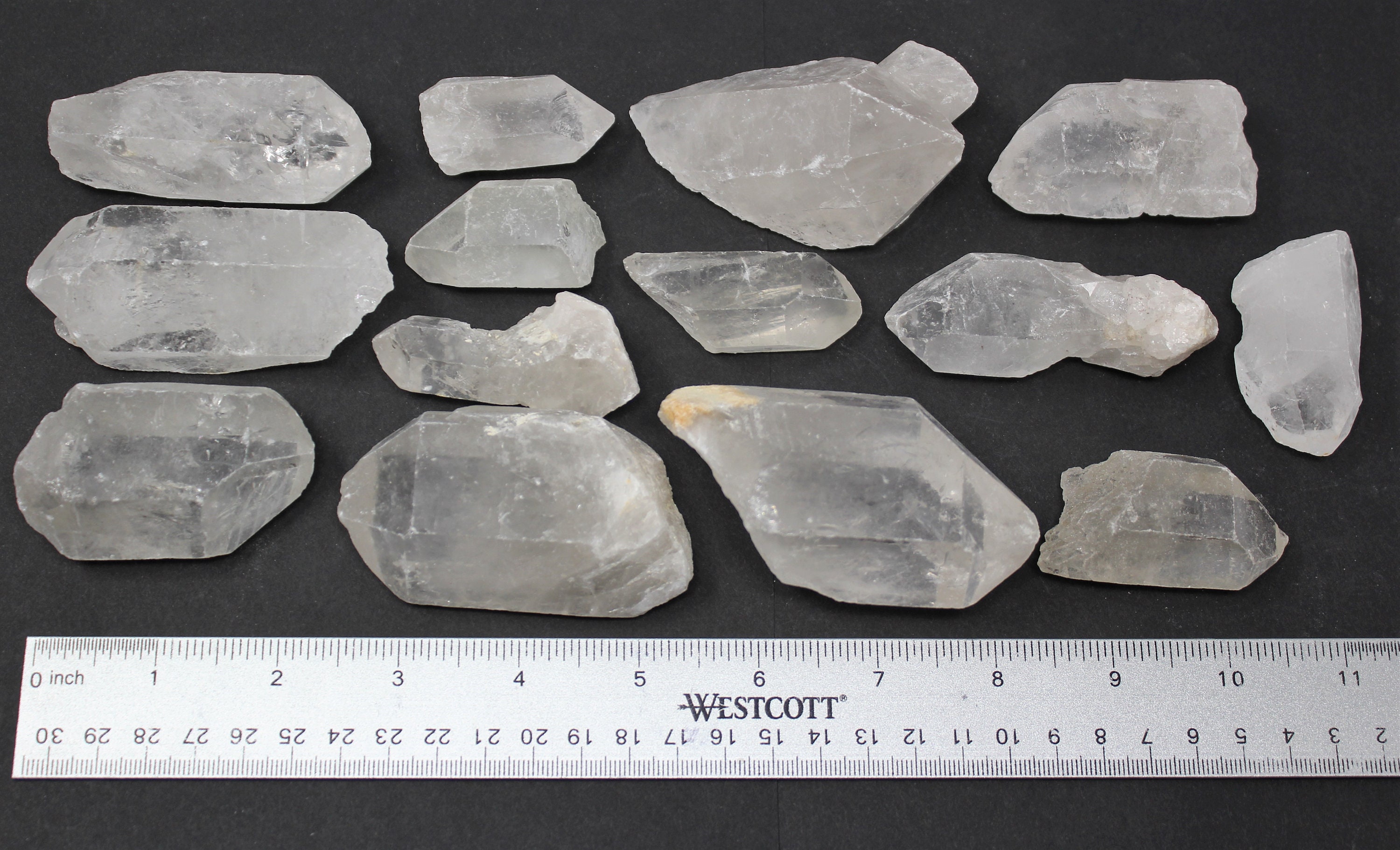 20/100g Natural Black Single Crystal Points Quartz Specimen Heal Raw Rock Bulk 