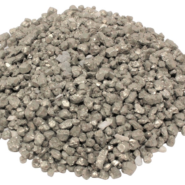 Pyrite Semi Tumbled Gemstone Mini Chips 4 - 10 mm: Choose Ounces or lb Loose Wholesale Bulk Lots (Pyrite Chips, Mini Pyrite Crystals)