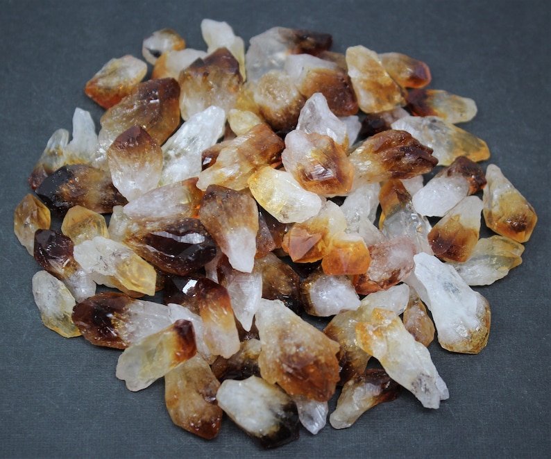 Rock Your Chakra Citrine Crystal 2" 2-4 Oz Raw Rocks And Minerals Sacral Chakra Healing Crystals And Stones