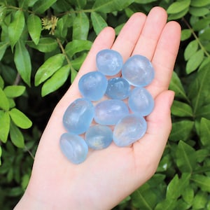 Celestite Tumbled Stones: Choose How Many Pieces (Premium Quality &#39;A&#39; Grade Natural Celestite Crystals)