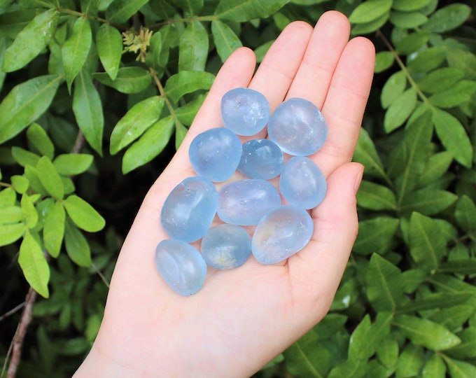 Celestite Tumbled Stones: Choose How Many Pieces ('A' Grade Celestite Crystals)