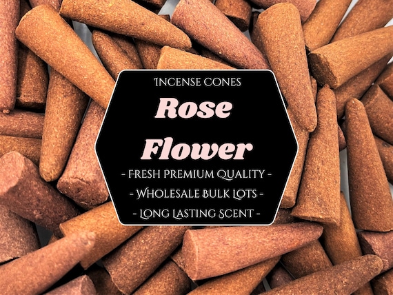 ROSE FLOWER Incense Cones: Choose 10, 20, 50, 100 or 200 Bulk Lots