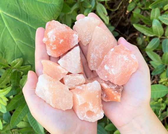 Natural Himalayan Salt Rock Chunks, Large (1 - 3") Choose How Many Pieces (Chunky Pink Sea Salt Crystals)