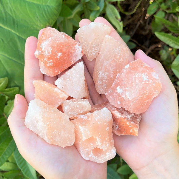 Natural Himalayan Salt Rock Chunks, Large (1 - 3") Choose How Many Pieces (Chunky Pink Sea Salt Crystals)