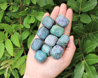 Ruby Fuchsite Tumbled Stones: Choose How Many Pieces (Premium Quality 'A' Grade)