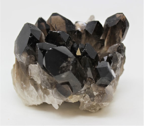 LARGE Smokey Quartz Crystal Cluster, 8 - 11 oz (Premium Quality Natural Smokey Quartz Clusters, Raw Quartz Cluster From Brazil, Home Decor)
