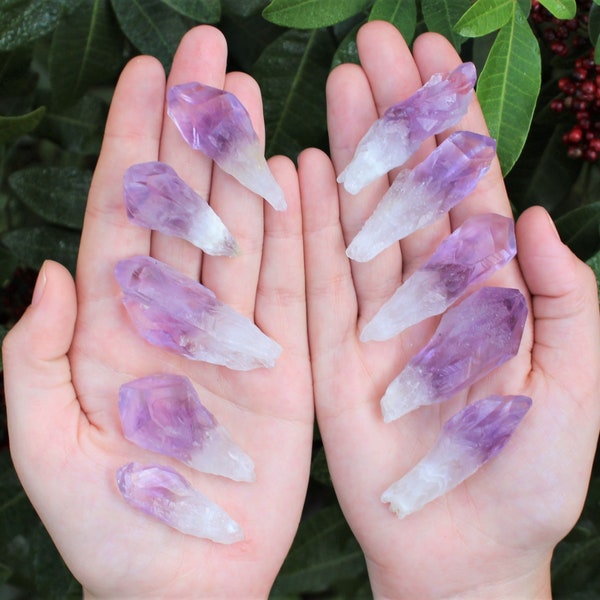 Premium Amethyst Points 'AAA' Grade: Choose How Many (Natural Amethyst Point, Purple Amethyst)