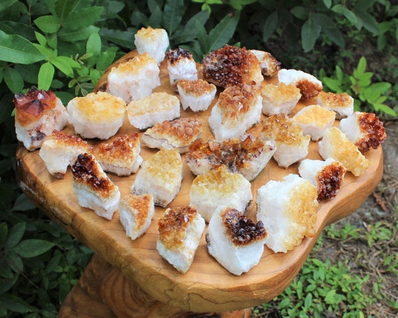 Citrine Crystal Clusters Wholesale Bulk Lots: Choose Ounces or lbs ('A' Grade Citrine Clusters, Citrine Geode, Healing Crystals)