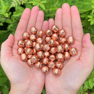 Mini Copper Tumbled Stones - Choose How Many (Premium Quality &#39;AAA&#39; Grade Copper, Polished Copper Barrels, Pure Copper Nuggets)