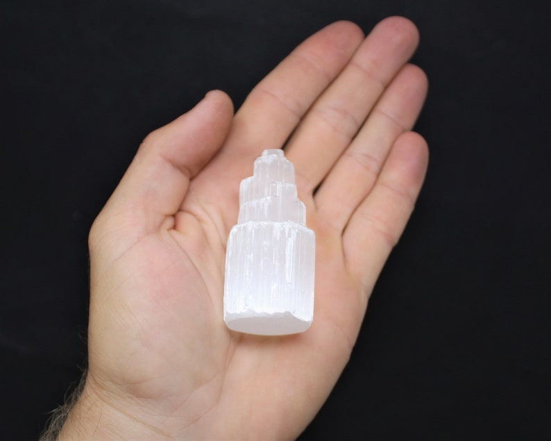 1 Selenite Tower & 1 Extra Grade Black Tourmaline Log: Home Protection Kit Buy More Sets and Save BIG image 6