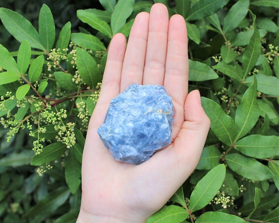 LARGE Rough Blue Calcite Natural Chunk, 2" - 3": Choose How Many Pieces (Premium Quality 'A' Grade)