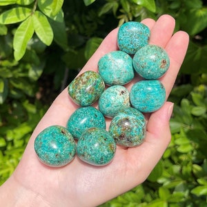 Chrysocolla Tumbled Stones: Choose How Many Pieces (Premium Quality 'A' Grade)