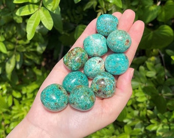 Chrysocolla Tumbled Stones: Choose How Many Pieces (Premium Quality 'A' Grade)