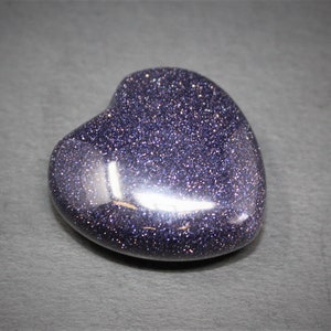 Blue Goldstone Heart 1 Choose How Many 'A' Grade Premium Quality Blue Goldstone Crystal Hearts image 4