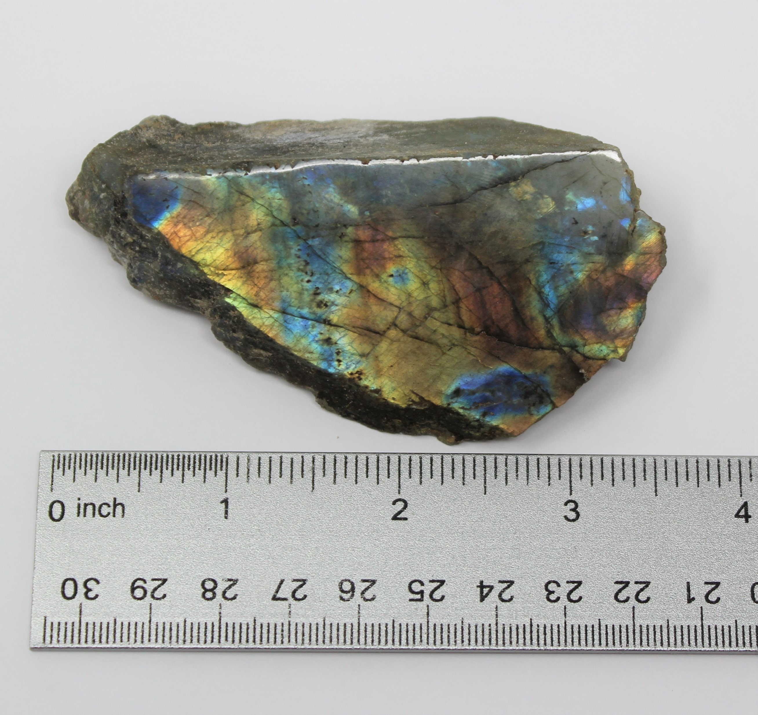 Natural Labradorite Slab, Wholesale Bulk lb Lots (Display Specimen