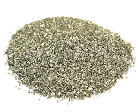 PYRITE Sand, Mini Chips 1 - 4 mm: Choose Ounces or lbs Loose Wholesale Bulk Lots (Fine Crushed Pyrite Crystals)