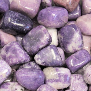 Lepidolite Tumbled Stones: Choose Ounces or lb Bulk Wholesale Lots (Premium Quality 'A' Grade)