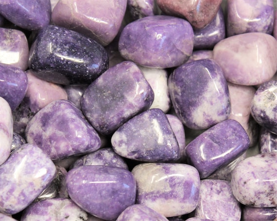 Lepidolite Tumbled Stones: Choose Ounces or lb Bulk Wholesale Lots (Premium Quality 'A' Grade)