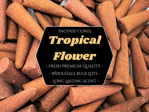 TROPICAL FLOWER Incense Cones: Choose 10, 20, 50, 100 or 200 Bulk Lots