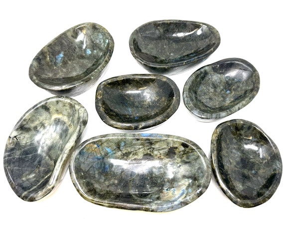 HUGE Labradorite Crystal Bowls / Natural Polished Labradorite Dish - Choose Size ('A' Grade Labradorite Crystal Home Decor Specimens)