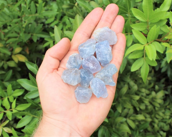 Small Celestite Rough Pieces: Choose How Many Pieces (Premium Quality 'A' Grade Natural Celestite Crystals)