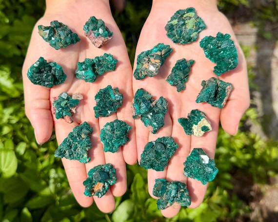 Vivid Dioptase Crystal Clusters - Rare 'AAA' Grade Natural Dioptase Mineral Specimens