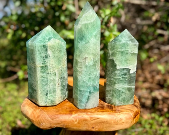 JUMBO Fluorite Crystal Towers - Choose EXACT SPECIMEN (Premium Quality Natural Fluorite Towers, Green Fluorite Obelisks, Home Decor)