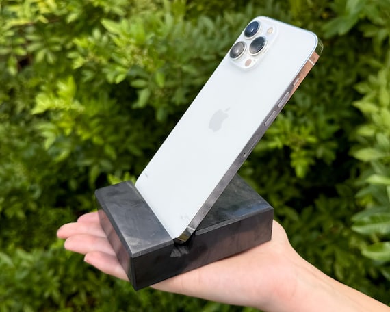 Shungite Cellphone Holder - EMF Protection Phone Holder (Premium Quality Genuine Shungite Stone, Home Decor)