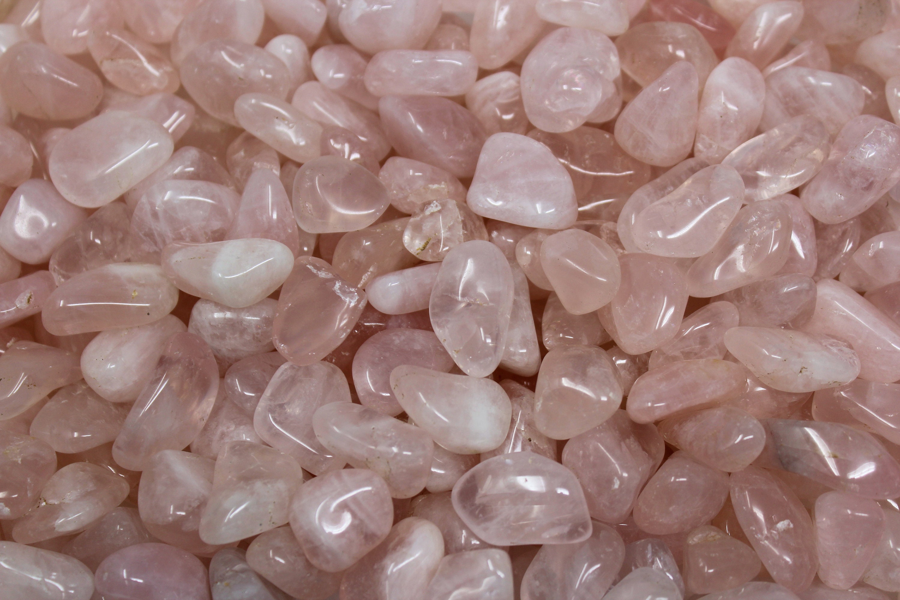 Rose Quartz Tumbled Stones Choose 4 oz, 8 oz or 1 lb Bulk Lots ('A