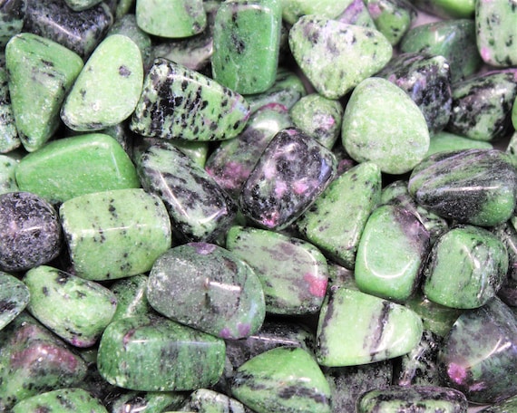 Ruby Zoisite Tumbled Stones: Choose Ounces or lb Bulk Wholesale Lots (Premium Quality 'A' Grade)