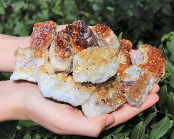 LARGE Citrine Crystal Clusters: CLEARANCE Quality Wholesale Bulk lots ('B' Grade Citrine Clusters, Citrine Geode, Citrine Point)