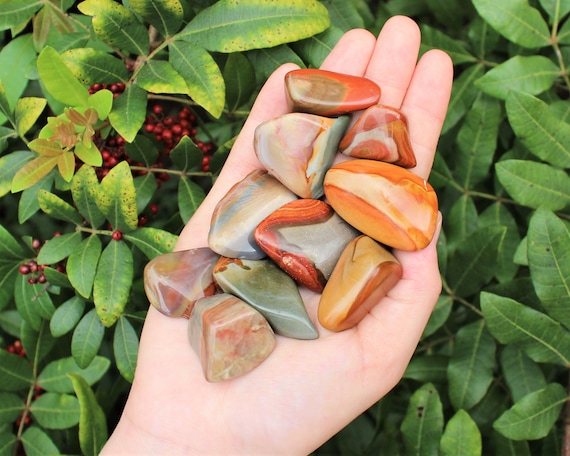 Large Polychrome Jasper Tumbled Pieces Large Polychrome Jasper Tumbled Pieces