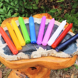 Set of 10 LARGE 6 Candles 10 Color Mixed Assortment Great Value, Long Burn Time afbeelding 9