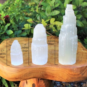 Selenite Crystal Tower - 2.5&quot;, 4&quot;, 6&quot; or 8&quot; Choose Size & Amount! HUGE Bulk Discounts (Selenite Iceberg, Selenite Skyscraper)