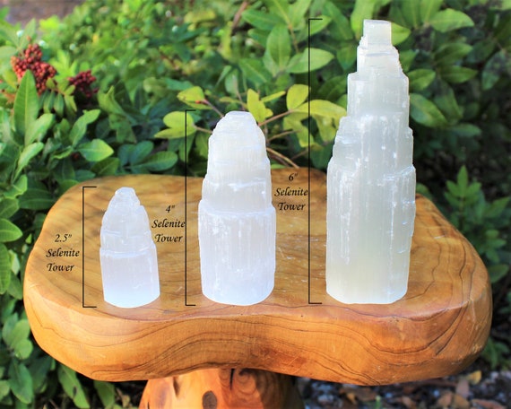 Selenite Crystal Tower - 2.5", 4", 6" or 8" Choose Size & Amount! HUGE Bulk Discounts (Selenite Iceberg, Selenite Skyscraper)