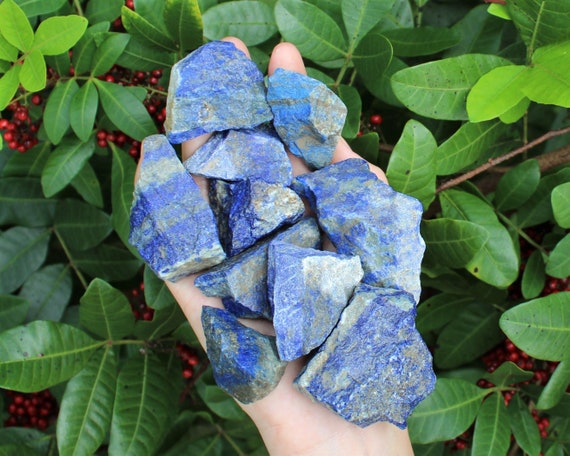 Lapis Lazuli Rough Natural Stones: Choose How Many Pieces (Premium Quality 'A' Grade, Raw Lapis Crystals)