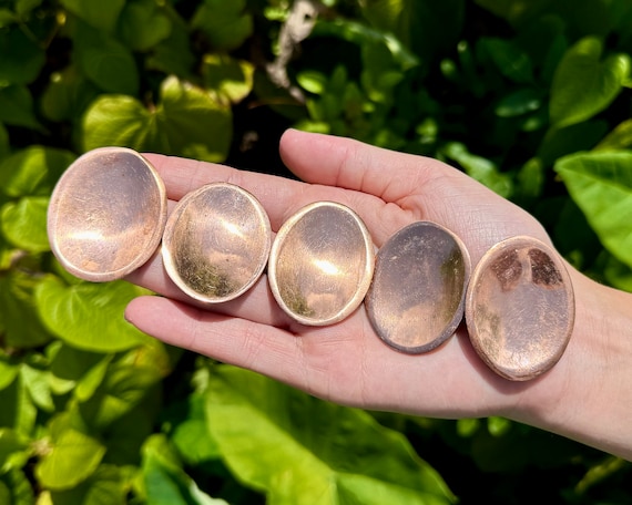 Copper Worry Stone - Choose How Many (Smooth Polished Copper Palm Stone Crystals)