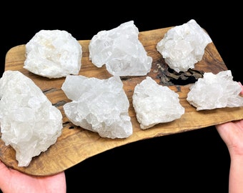 LARGE Clear Quartz Cluster, CLEARANCE Quality Clear Quartz Crystals: Choose Size ('B/C' Grade, Crazy Cheap, Raw Quartz Cluster)