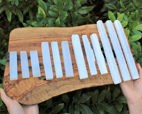 Selenite Sticks: BEST VALUE Wholesale Bulk Lots 2.5 - 3", 4", 5", 8" or 9 - 10" Huge Variety Choose Size and Amount! (Selenite Crystal Logs)