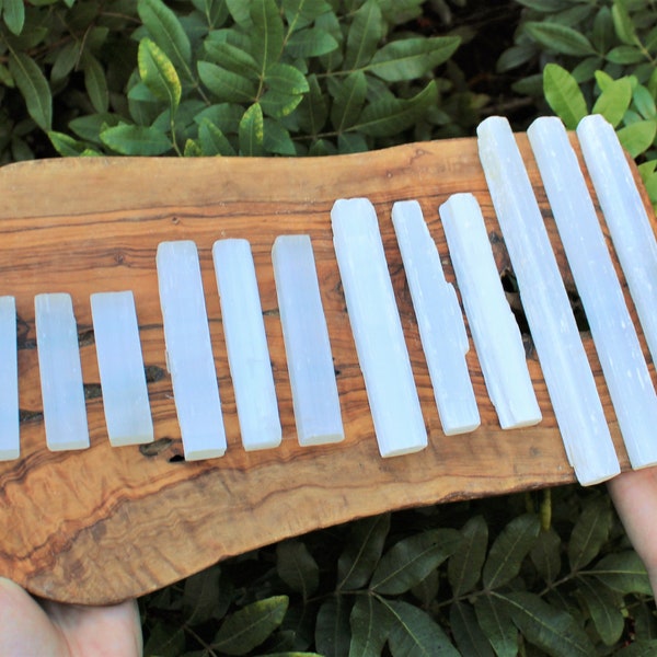 Selenite Sticks: BEST VALUE Wholesale Bulk Lots 2.5 - 3", 4", 5", 8" or 9 - 10" Huge Variety Choose Size and Amount! (Selenite Crystal Logs)