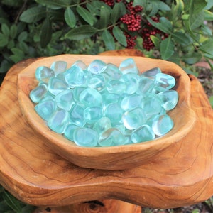 Blue Aqua Obsidian Tumbled Stone: Choose Ounces or lb Bulk Wholesale Lots (Premium Quality &#39;A&#39; Grade, Aqua Obsidian)