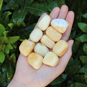 Orange Calcite Tumbled Stones: Choose How Many Pieces (Premium Quality &#39;A&#39; Grade Natural Orange Calcite Crystals)