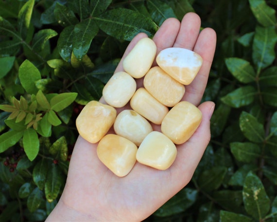 Orange Calcite Tumbled Stones: Choose How Many Pieces (Premium Quality 'A' Grade)