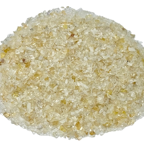 Citrine Semi Tumbled Gemstone Chips 2 - 5 mm: Choose Ounces or lb Loose Wholesale Bulk Lots ('A' Grade Citrine Chips, Citrine Sand)