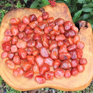 Carnelian Tumbled Stones: Choose How Many Pieces Premium Quality 'A' Grade image 6