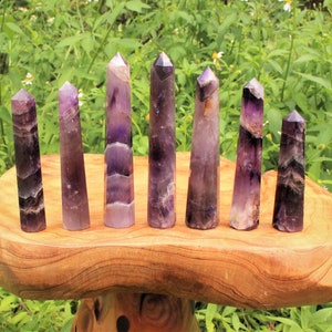 Amethyst Obelisk, 2.5 - 3&quot; (8-Sided &#39;A&#39; Grade Amethyst Crystal Tower, Amethyst Faceted Point, Amethyst Tower)