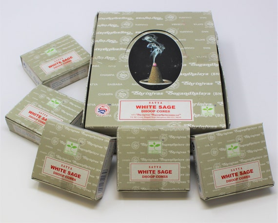 Satya White Sage Incense Cones: Choose How Many