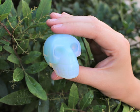 Opalite Crystal Skull, 2" - Choose How Many ('AAA' Grade Opalite Skulls, Polished Opalite Gemstone)