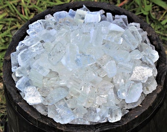 Raw Natural Clear Calcite Premium Grade Crystals, 0.75 - 1.5": Choose Ounces or lb Bulk Wholesale Lots (Premium Quality 'A' Grade)