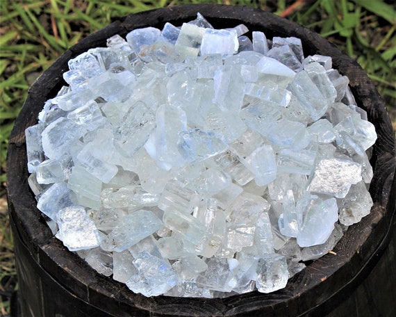 Raw Natural Clear Calcite Premium Grade Crystals, 0.75 - 1.5": Choose Ounces or lb Bulk Wholesale Lots (Premium Quality 'A' Grade)
